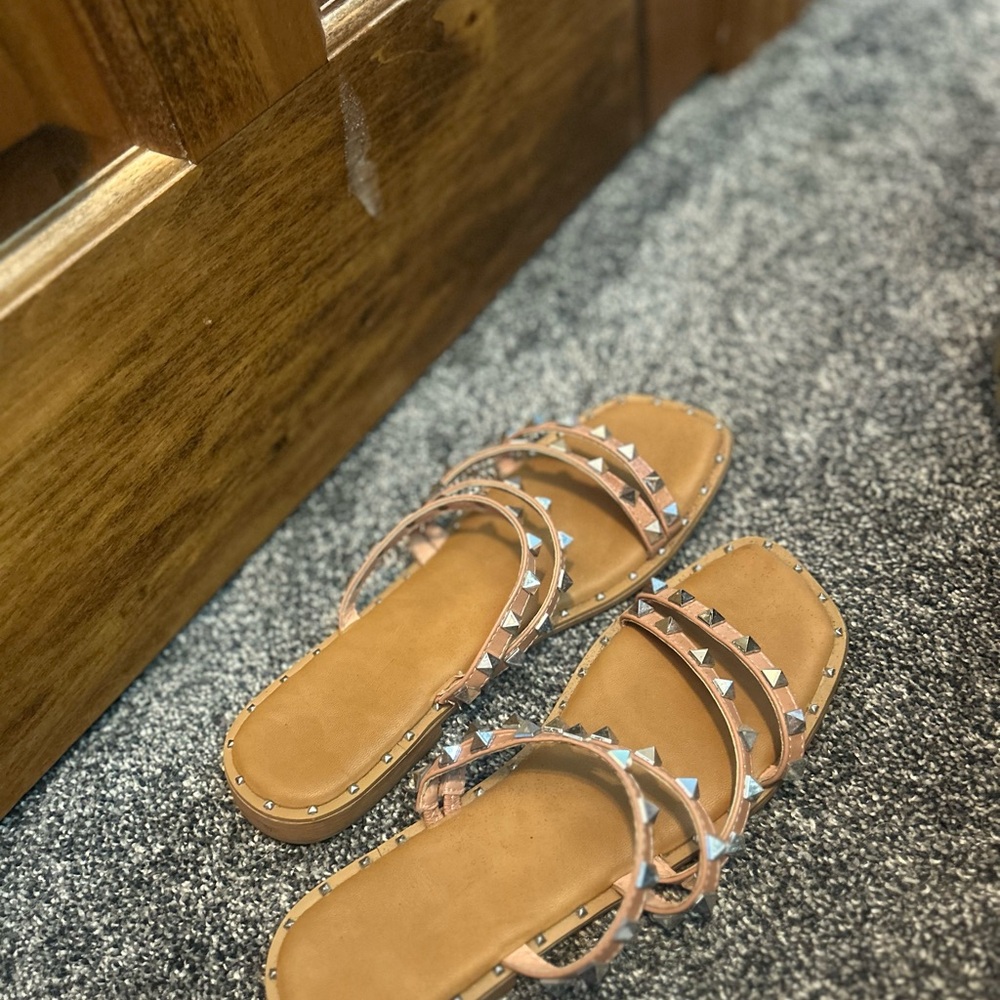 Studded Tan Sandals